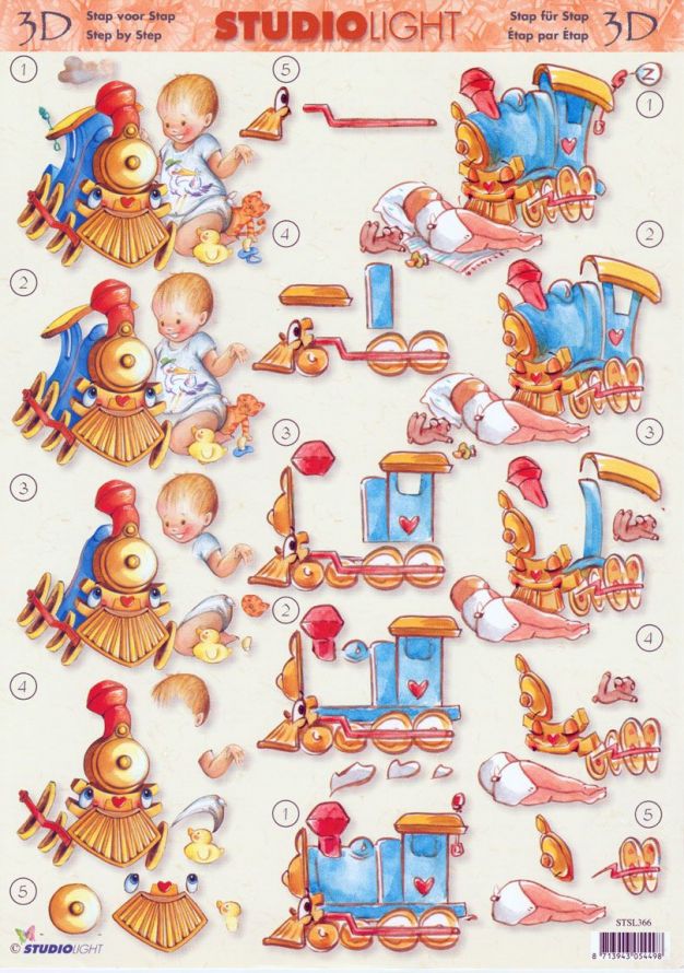 Birth - 3DA4 Step by Step Decoupage Sheet