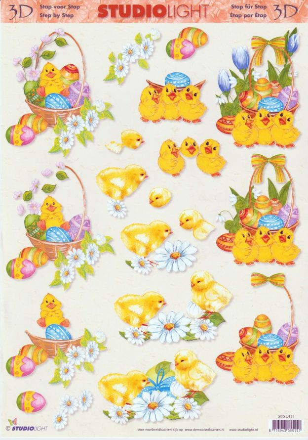 Pâques - 3DA4 Feuilles à Découper - Étape par Étape