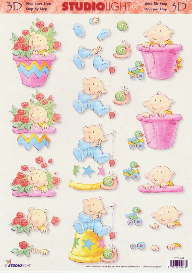 Birth - 3DA4 Step by Step Decoupage Sheet