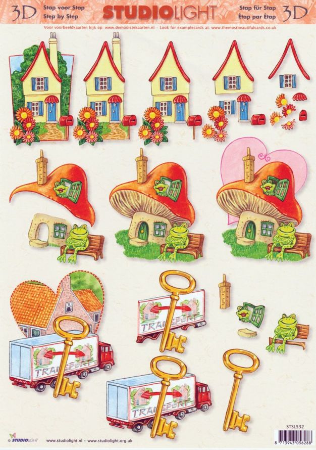 Neue Wohnung - 3DA4 Stap für Stap Schneidebogen