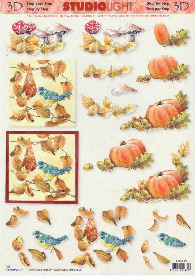 Herbst - 3DA4 Stap für Stap Schneidebogen