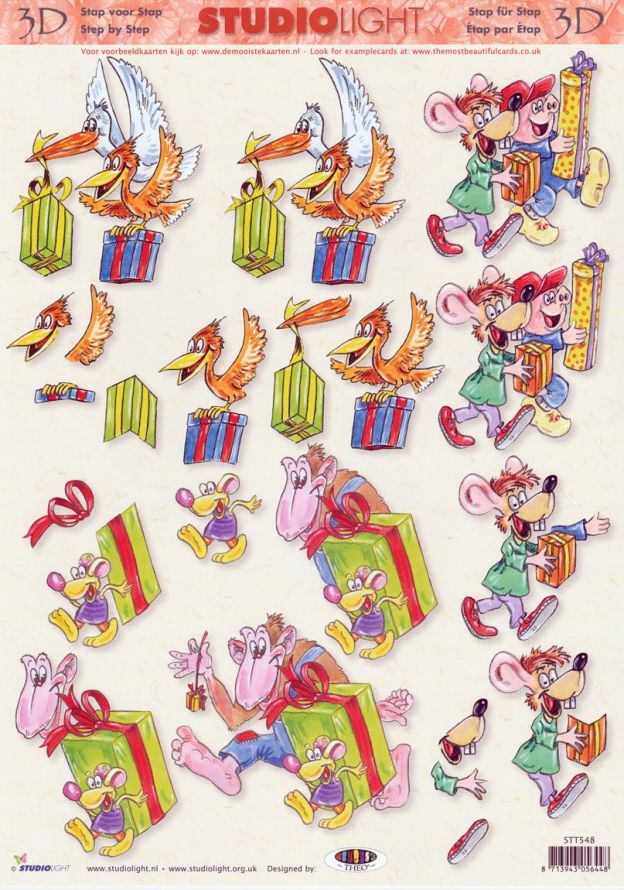 Anniversaire - 3DA4 Feuilles à Découper - Étape par Étape