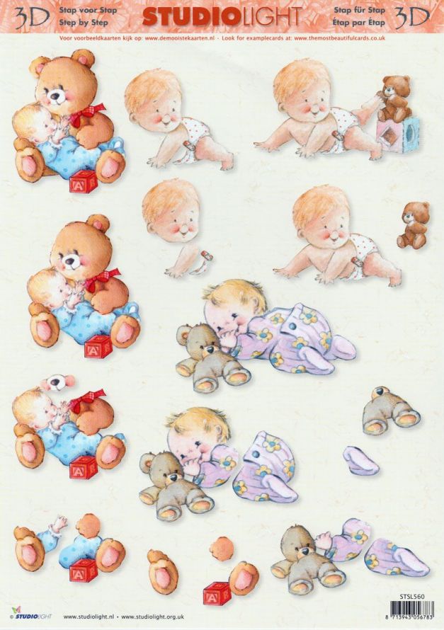 Birth - 3DA4 Step by Step Decoupage Sheet