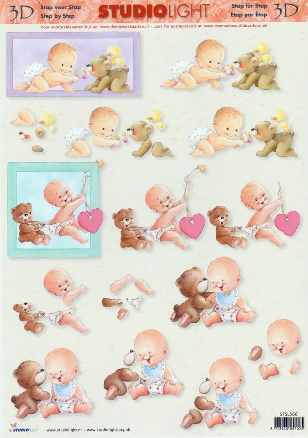 Birth - 3DA4 Step by Step Decoupage Sheet