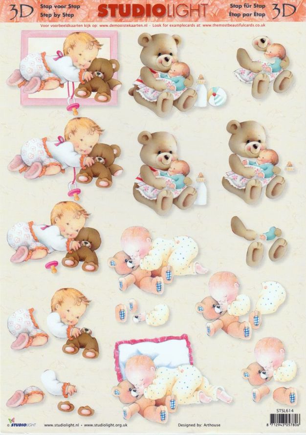 Birth - 3DA4 Step by Step Decoupage Sheet