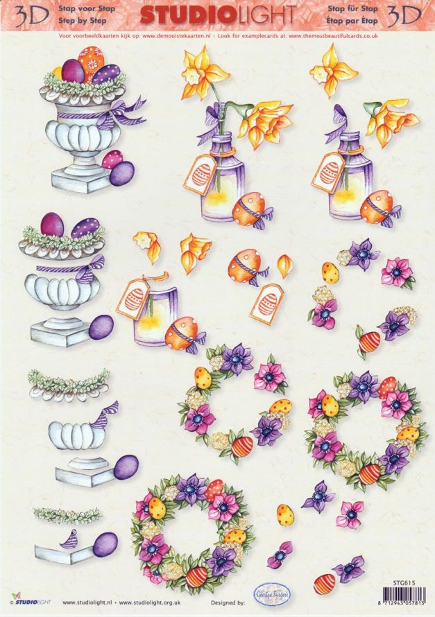 Pâques - 3DA4 Feuilles à Découper - Étape par Étape