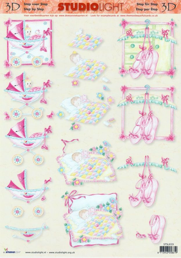 Birth - 3DA4 Step by Step Decoupage Sheet