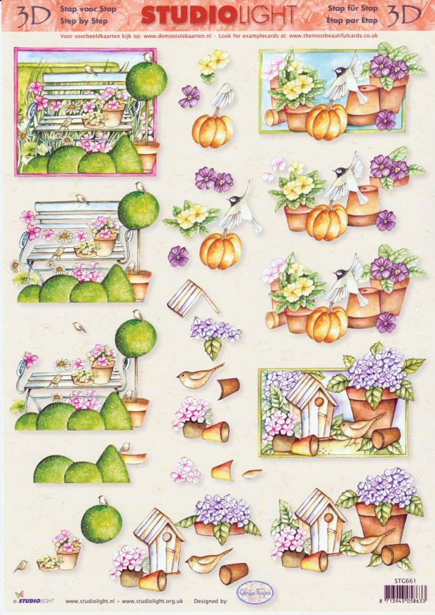 Blumen - 3DA4 Stap für Stap Schneidebogen