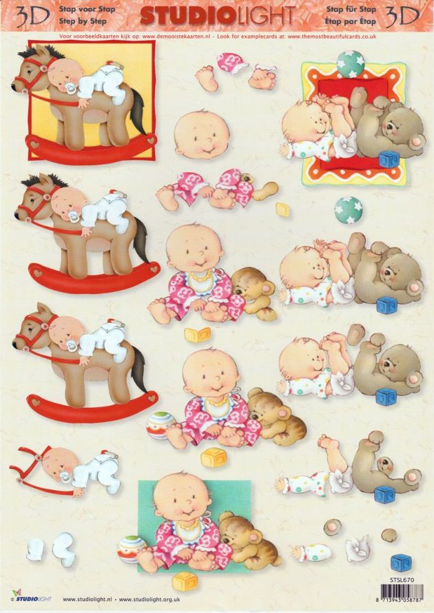 Birth - 3DA4 Step by Step Decoupage Sheet