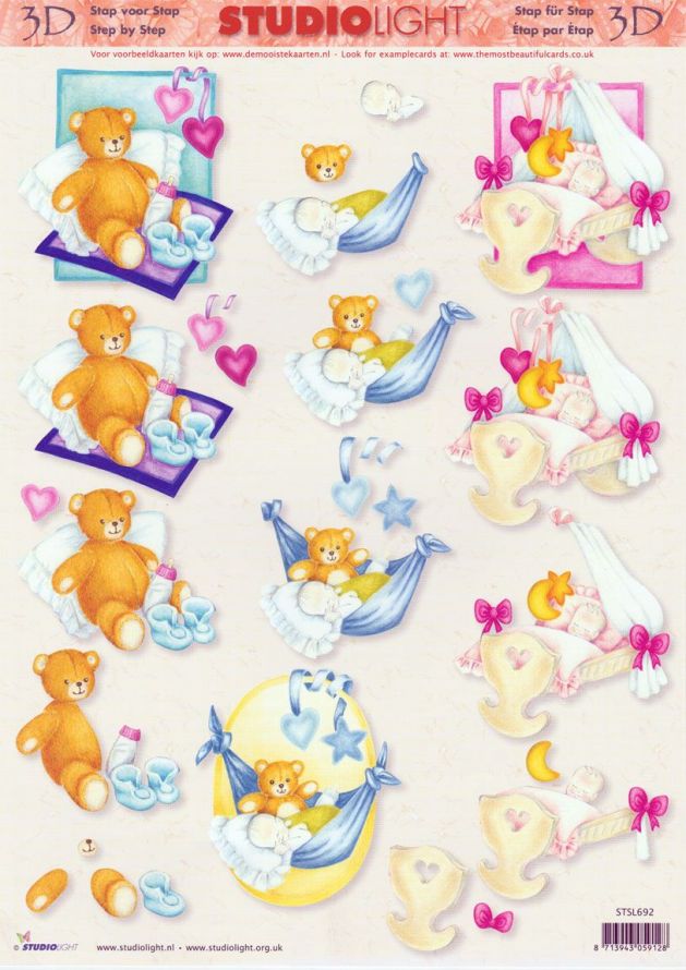 Birth - 3DA4 Step by Step Decoupage Sheet