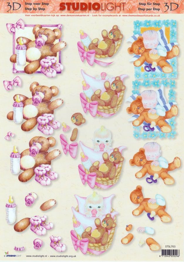 Birth - 3DA4 Step by Step Decoupage Sheet