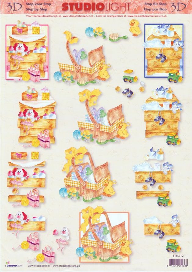 Birth - 3DA4 Step by Step Decoupage Sheet