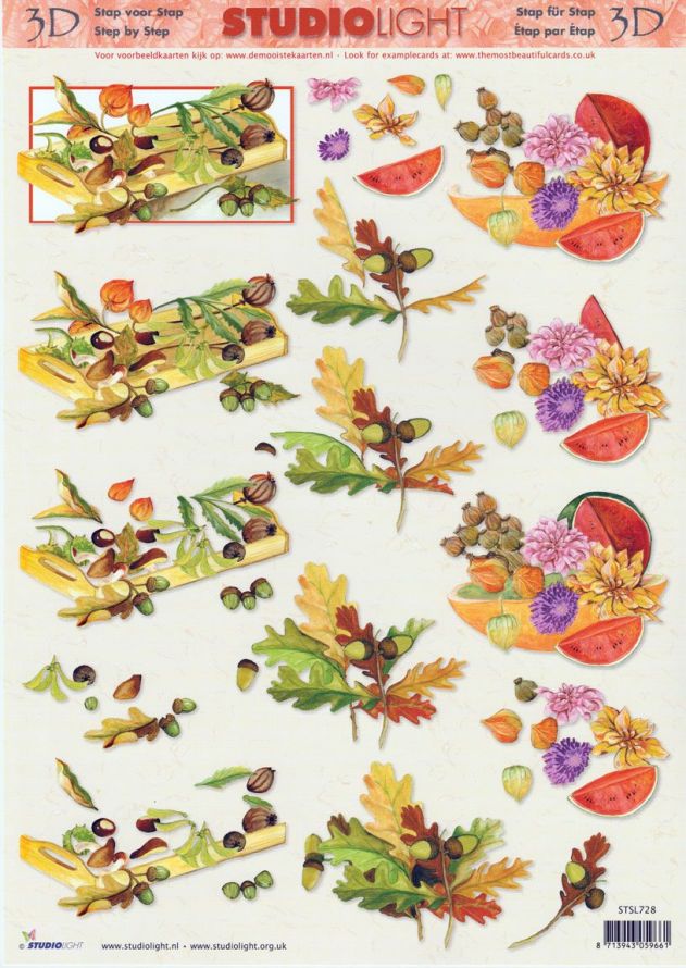Herbst - 3DA4 Stap für Stap Schneidebogen