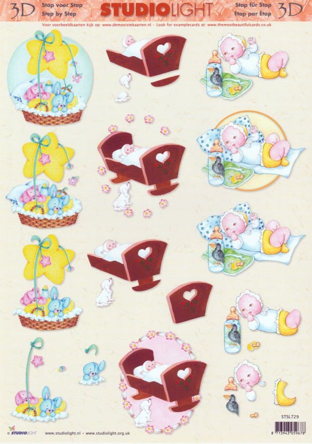 Birth - 3DA4 Step by Step Decoupage Sheet