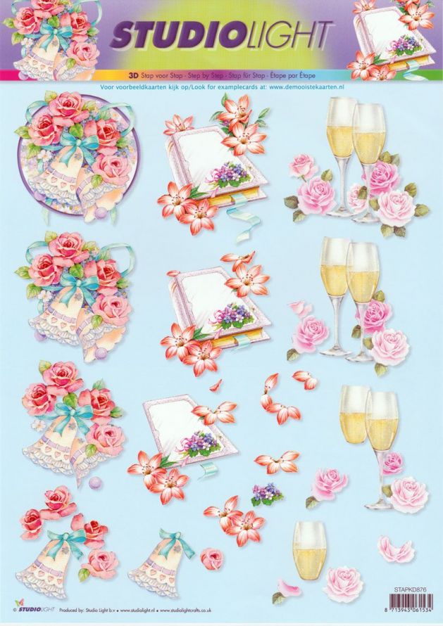 Mariage - 3DA4 Step by Step Decoupage Sheet