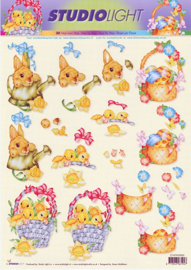 Pâques - 3DA4 Feuilles à Découper - Étape par Étape