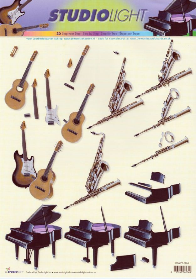 Musik - 3DA4 Stap für Stap Schneidebogen