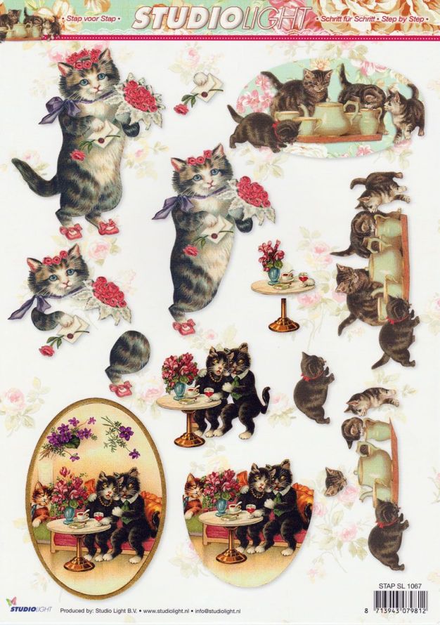 Nostalgic - 3DA4 Step by Step Decoupage Sheet