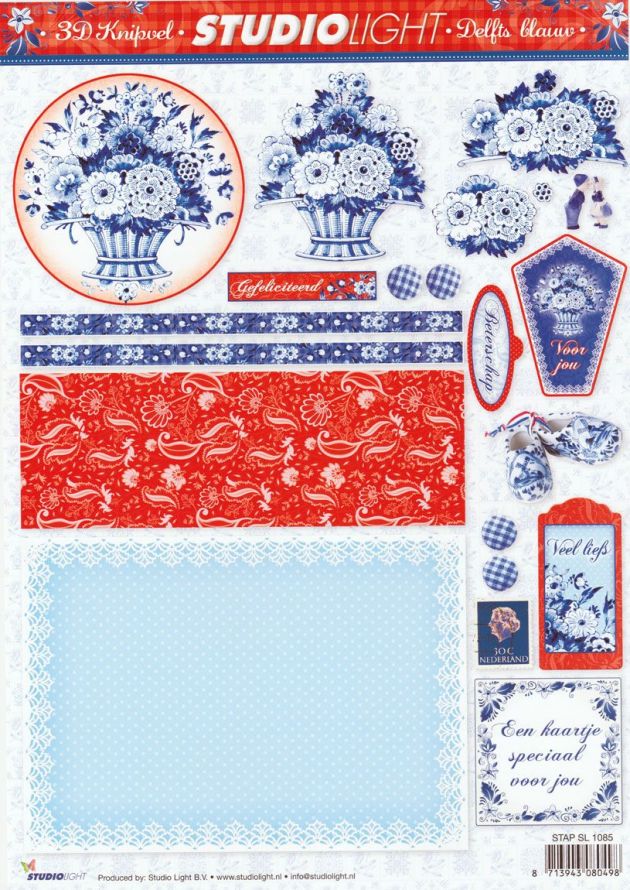 Delfter Blau - 3DA4 Stap für Stap Schneidebogen