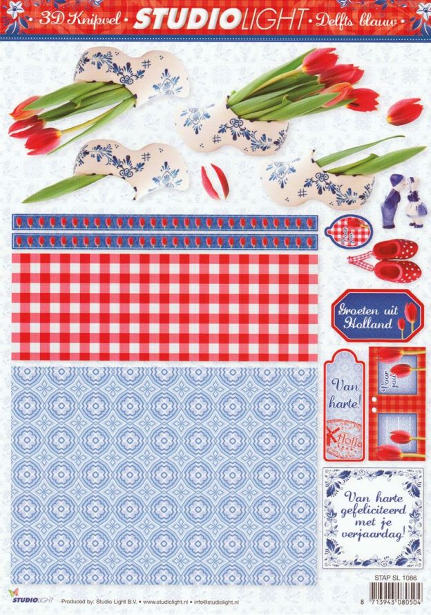 Delfter Blau - 3DA4 Stap für Stap Schneidebogen