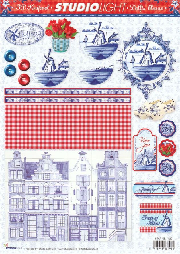 Delfter Blau - 3DA4 Stap für Stap Schneidebogen