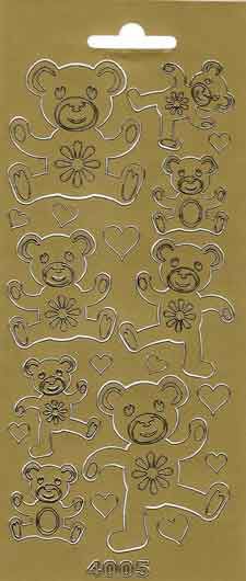 Bären - Peel-Off Stickers - Gold