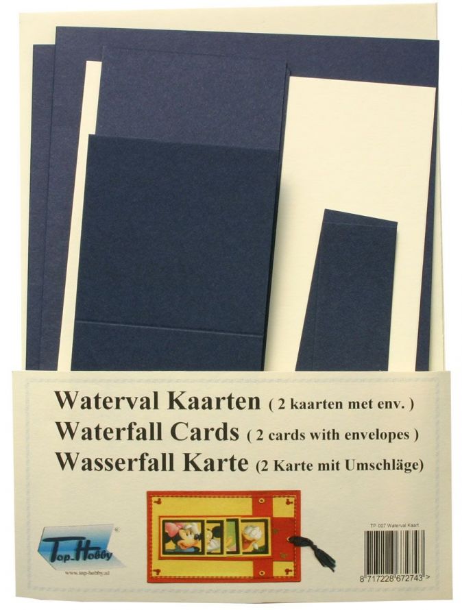 Waterval Kaarten Pakje - Donkerblauw
