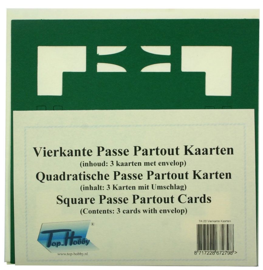 Square Die-Cut Cards - Dark Green