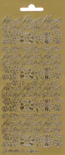 Merci - Peel-Off Stickers - Silber