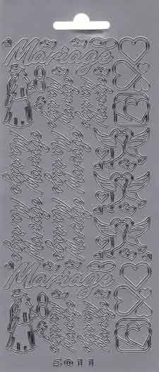 Mariage - Peel-Off Sticker Sheet - Gold