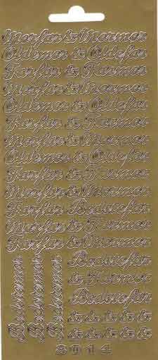 Morfar & Mormor - Peel-Off Stickers - Silber