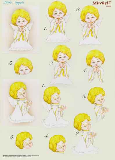 Little Angels - 3DA4 Feuilles Prédécoupee - Étape par Étape