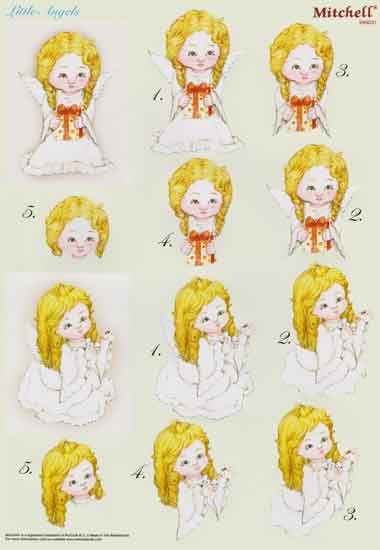 Little Angels - 3DA4 Feuilles Prédécoupee - Étape par Étape