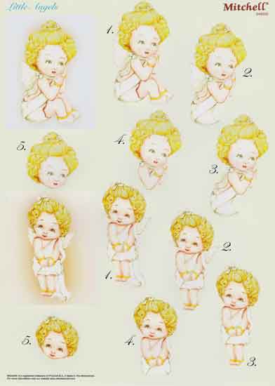 Little Angels - 3DA4 Feuilles Prédécoupee - Étape par Étape