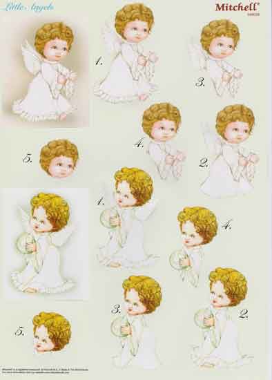 Little Angels - 3DA4 Feuilles Prédécoupee - Étape par Étape