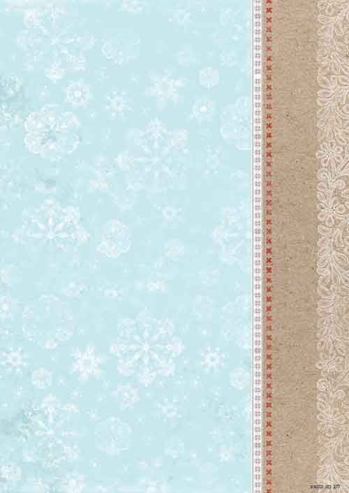 Scandinavian Winter - Noël- Papier de fond recto verso A4