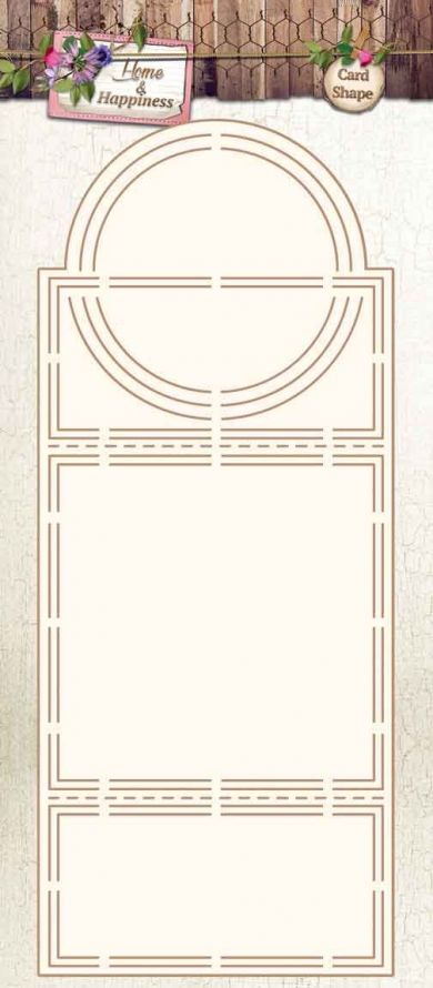 Card Shape - Home & Happiness - 15 x 22,8cm