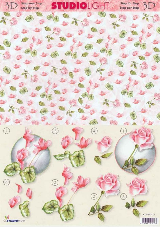 Fleurs COMBI - Feuille à Découper