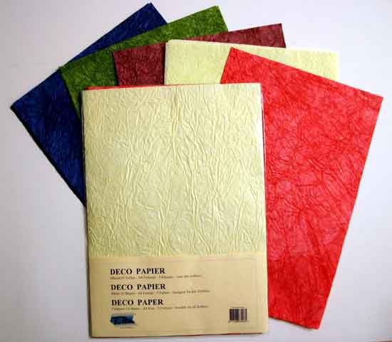 Deco Papier Pakje - 15 Vellen - 5 Kleuren