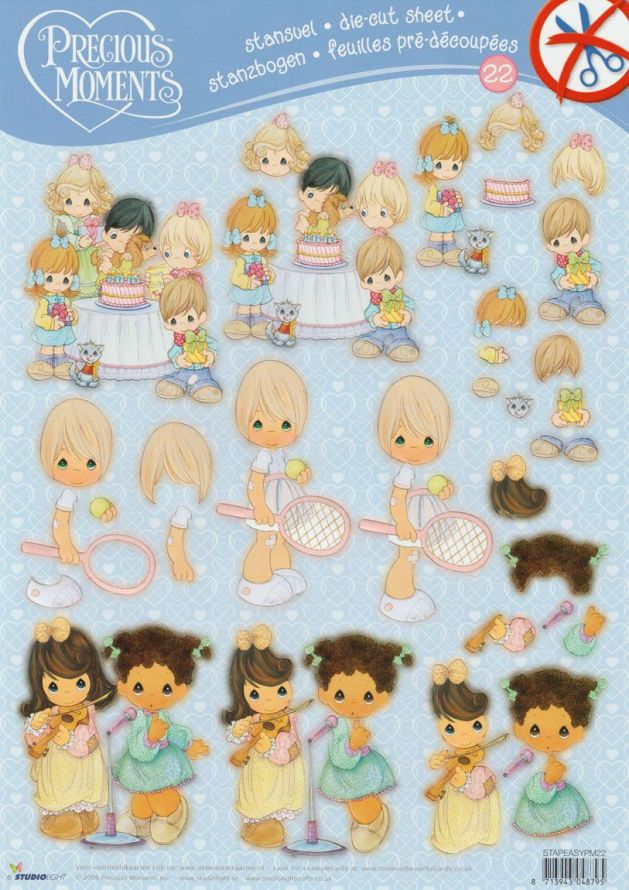 Precious Moments - 3DA4 Step by Step Die-cut Sheet