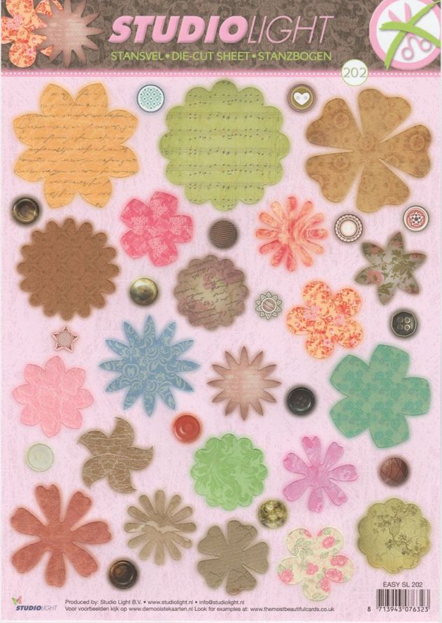 Flowers - 3DA4 Step by Step Die-cut Sheet