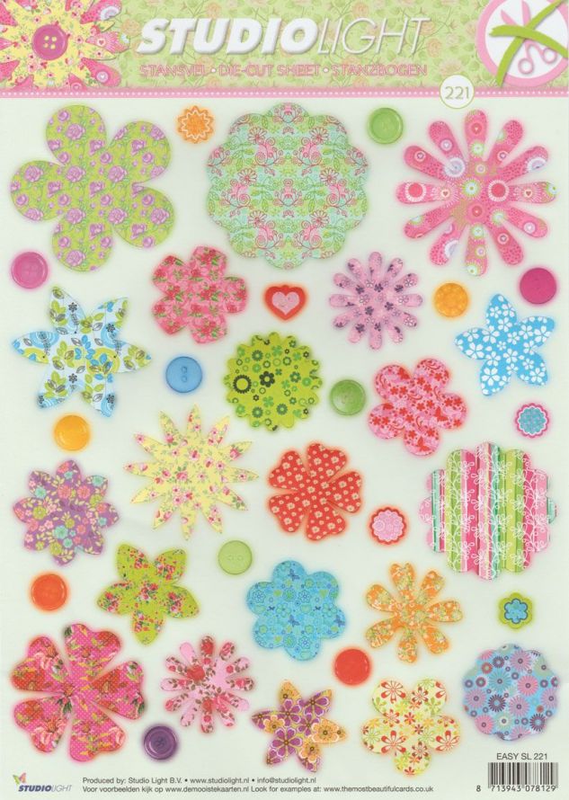 Flowers - 3DA4 Step by Step Die-cut Sheet