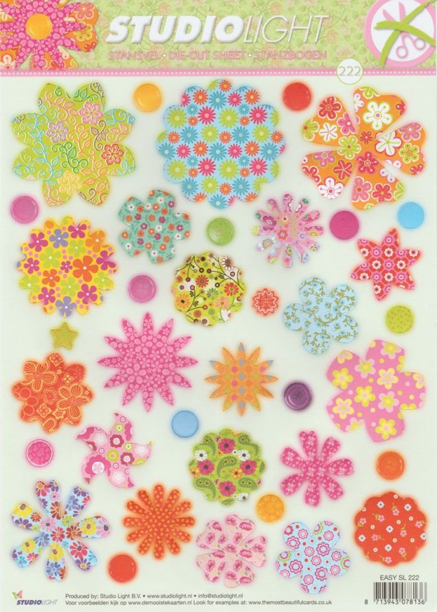 Flowers - 3DA4 Step by Step Die-cut Sheet