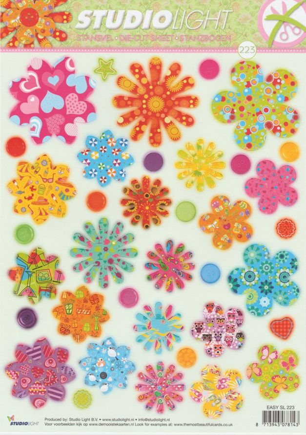 Flowers - 3DA4 Step by Step Die-cut Sheet