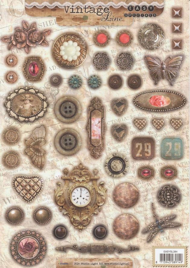 Vintage Specials - 3DA4 Step by Step Die-cut Sheet