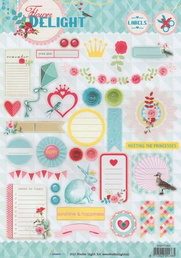 Flower Delight - Labels Die-cut Sheet