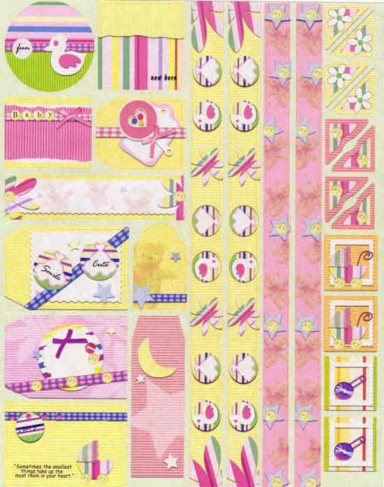 Baby Labels 3DA4 Die-cut Sheet
