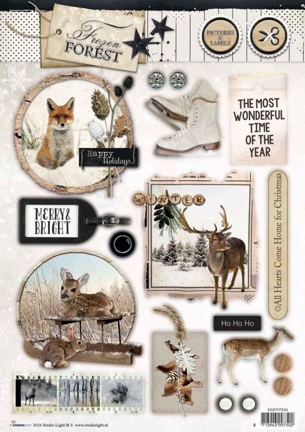 Frozen Forest - Weihnachten - 3DA4 Photo Stanzbogen