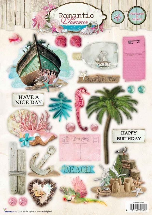 Romantic Summer - 3DA4 Photo Die-cut Sheet