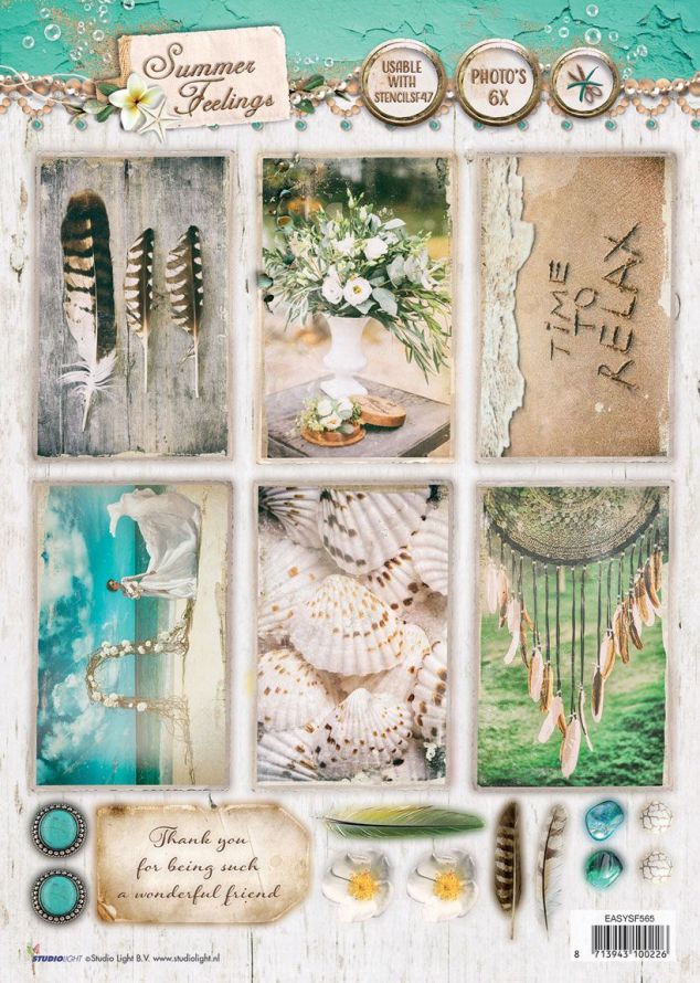 Summer Feelings - Photo Feuilles Prédécoupee